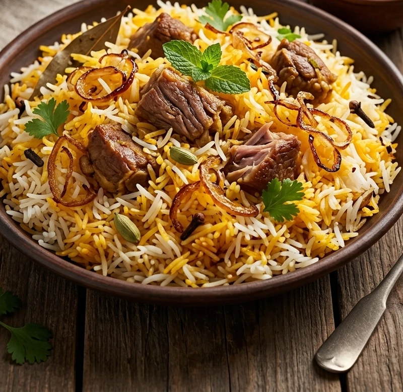 Lamb biryani at Ambala Chaat House in Edmonton, AB