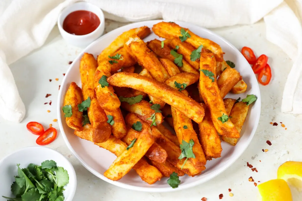 Masala fries tossed in chaat masala at Ambala Chaat House in Edmonton, AB